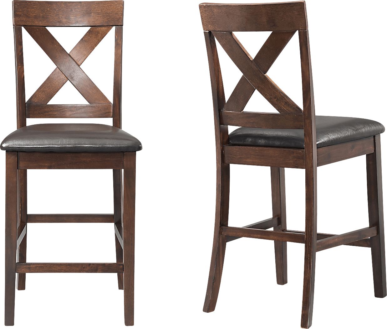 Petalbite Espresso Counter Height Stool, Set of 2