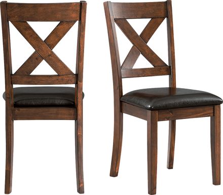 Petalbite Espresso Side Chair, Set of 2
