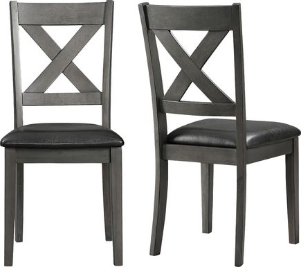 Petalbite Gray Side Chair, Set of 2