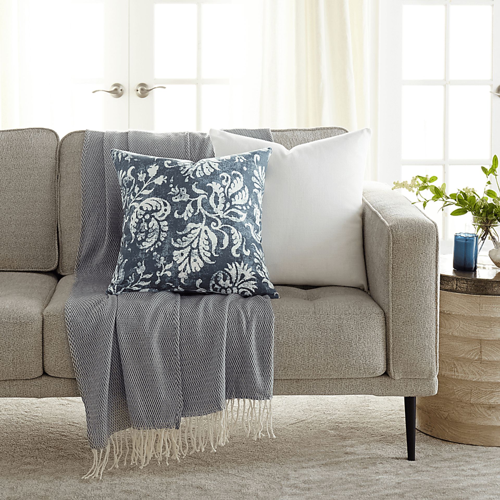 Petalgem Navy Accent Pillow Set of 2 - Image 2