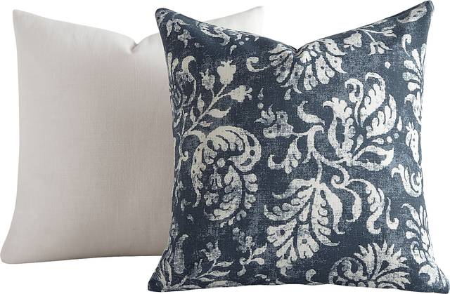 Petalgem Navy Accent Pillow Set of 2 - Thumbnail - Image 1