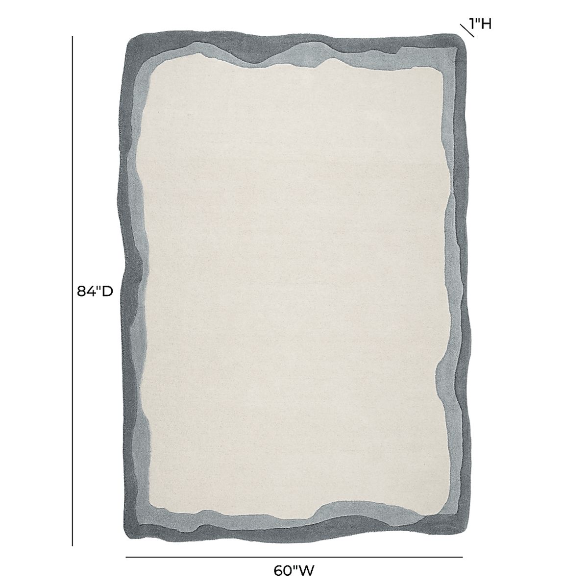Petalshine Gray 5' X 7' Rug | Rooms to Go