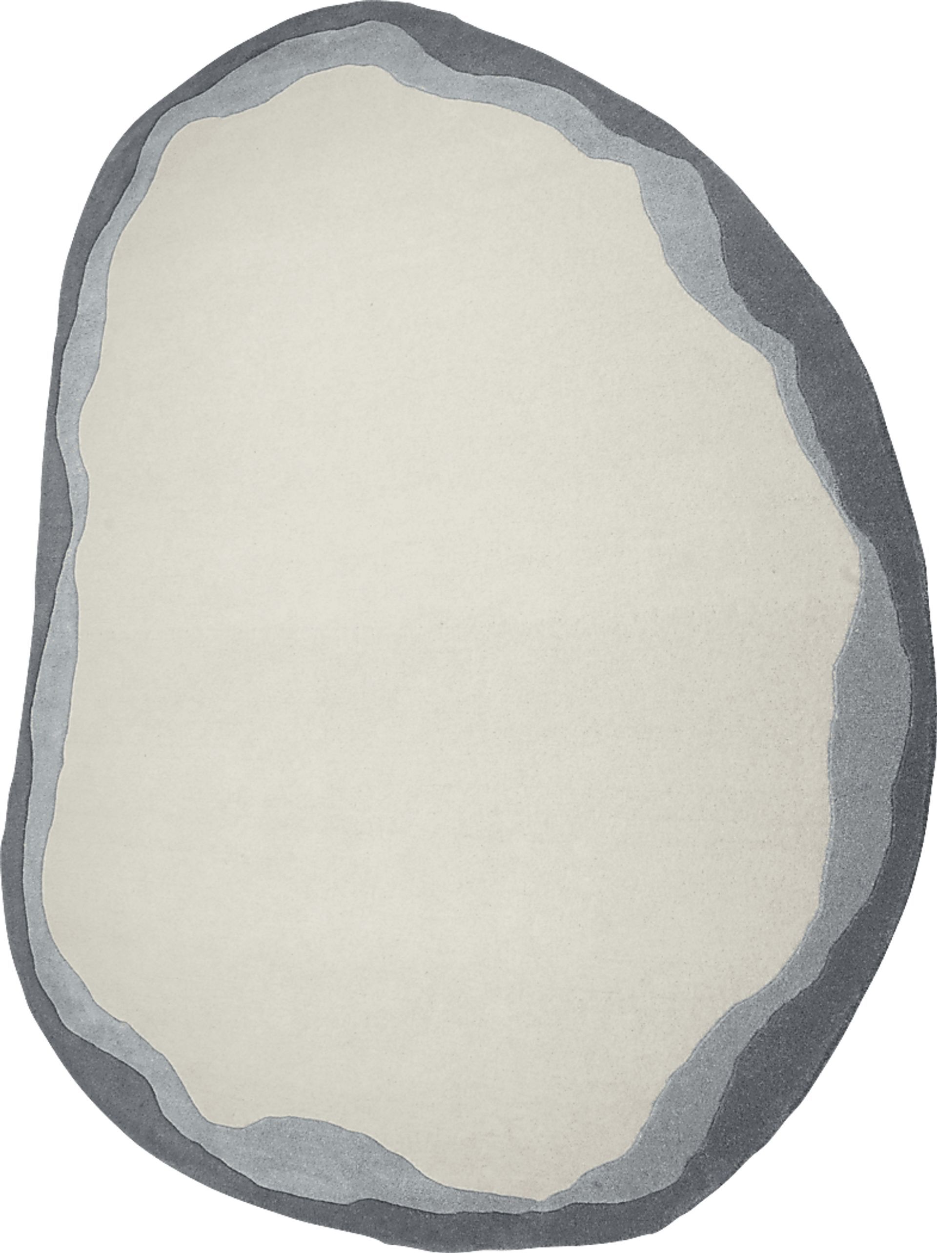 Petalshine Gray 8' x 10' Gray Oval Rug - Image 1