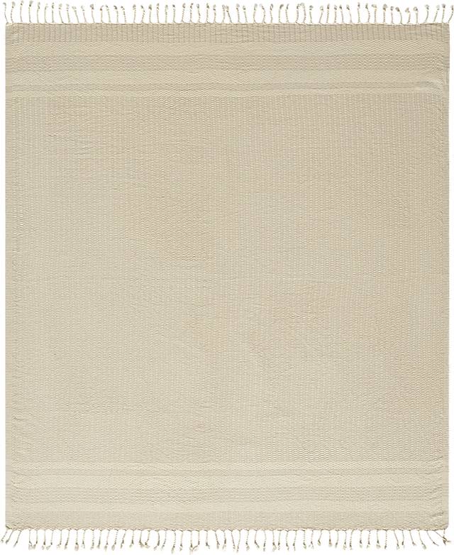 Petalwell Beige Throw Blanket - Thumbnail - Image 1