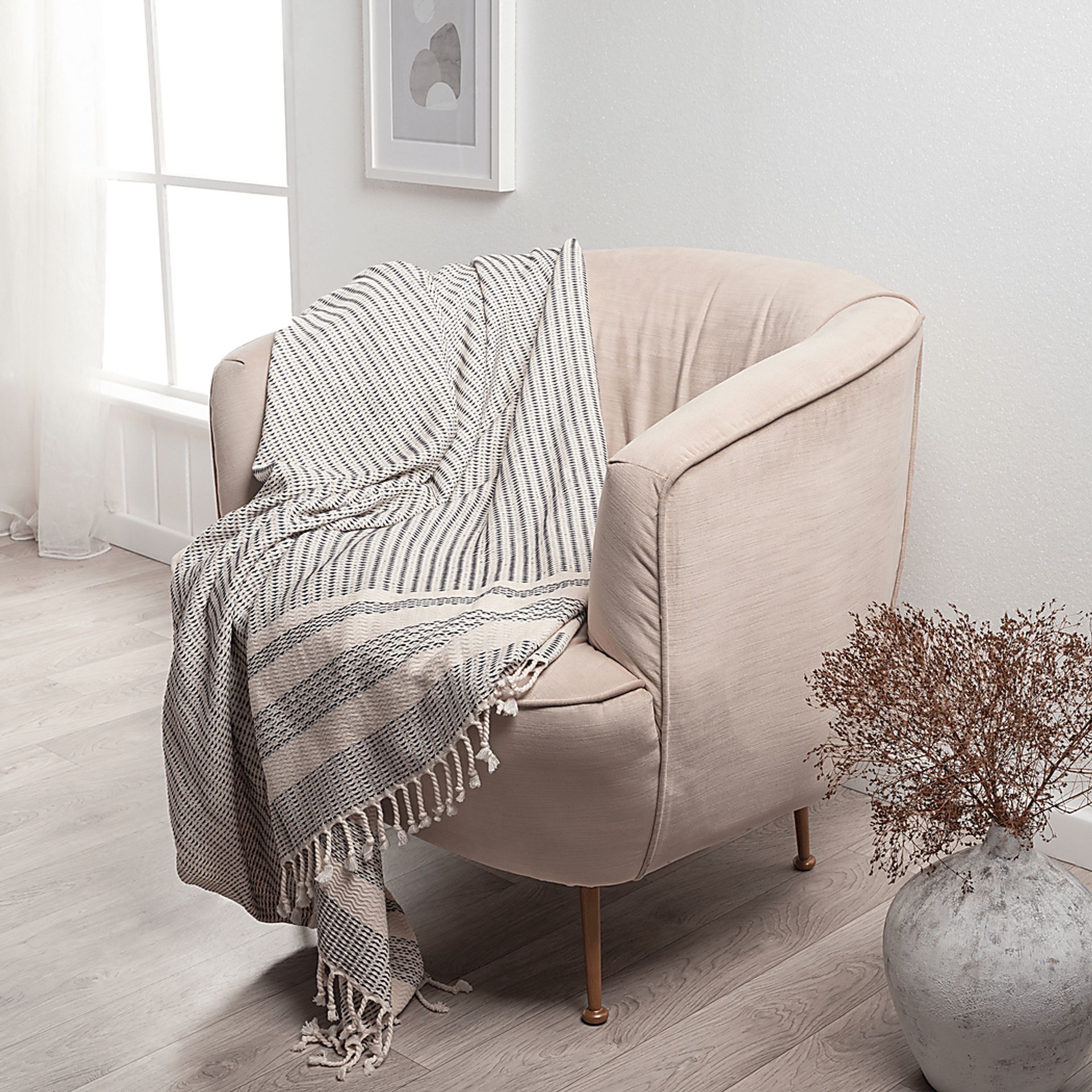 Petalwell Navy Throw Blanket - Image 2