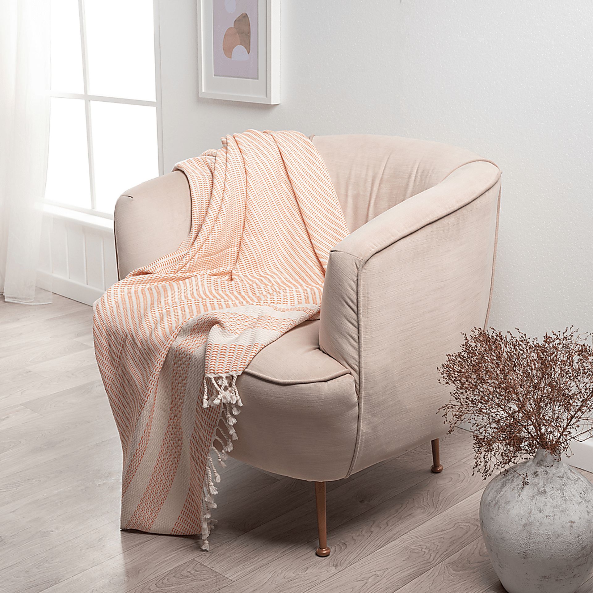 Petalwell Orange Throw Blanket - Image 2