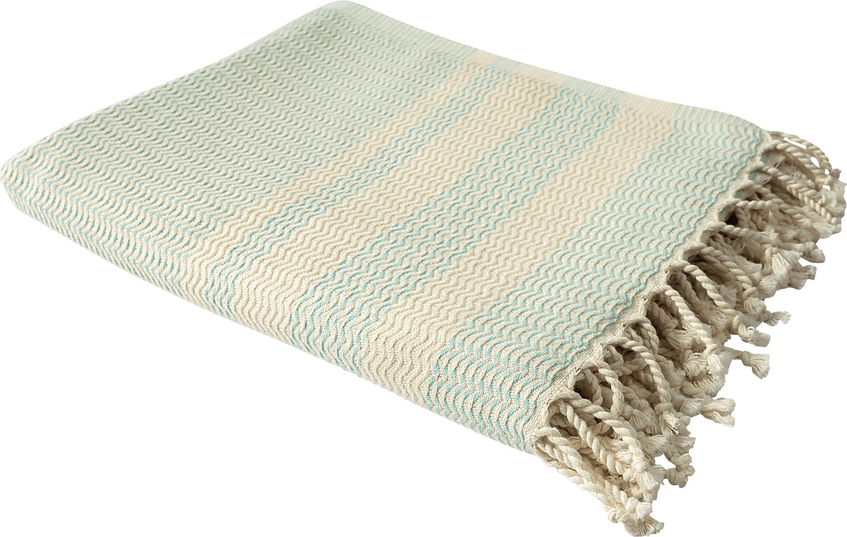 Petalwell Turquoise Throw Blanket - Thumbnail 5