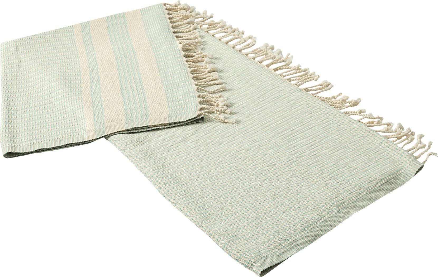 Petalwell Turquoise Throw Blanket - Thumbnail 2