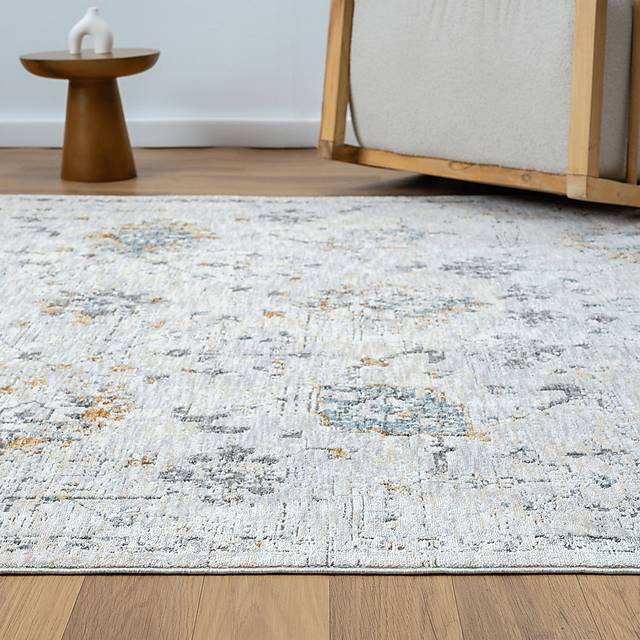 Petebora Gray/Multicolor 2'6 x 8' Runner Rug - Thumbnail - Image 4