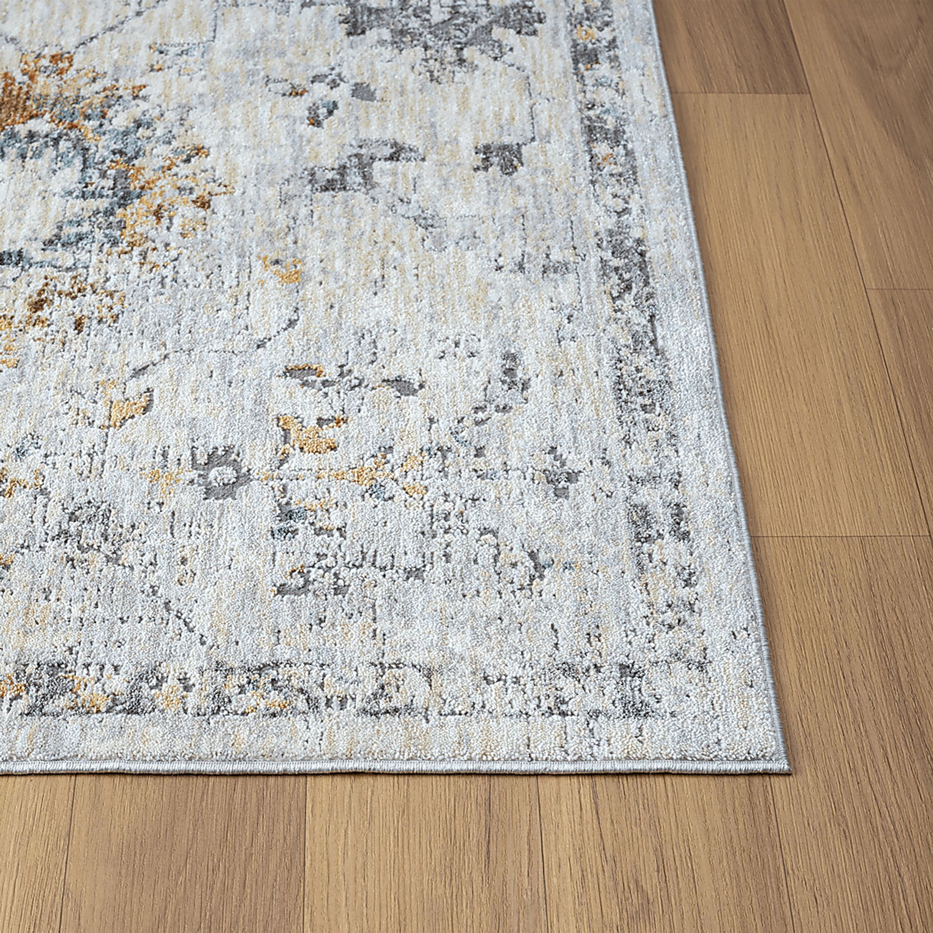 Petebora Gray/Multicolor 2'6 x 8' Runner Rug - Image 6
