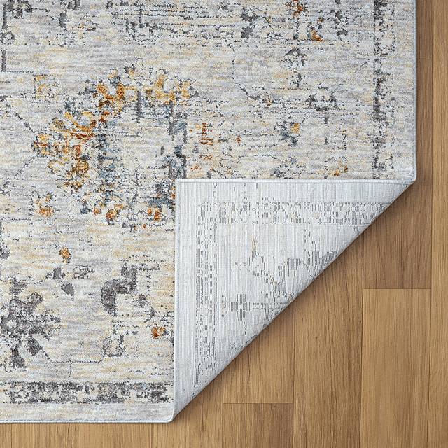 Petebora Gray/Multicolor 2'6 x 8' Runner Rug - Thumbnail - Image 7