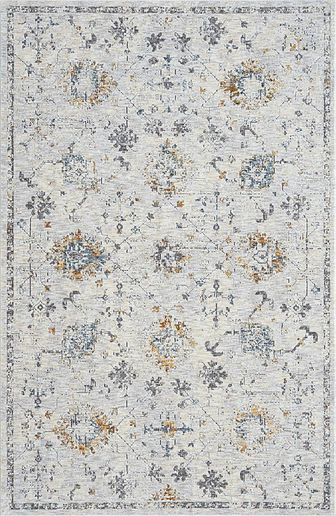 Petebora Gray/Multicolor 7'9 x 9'9 Rug