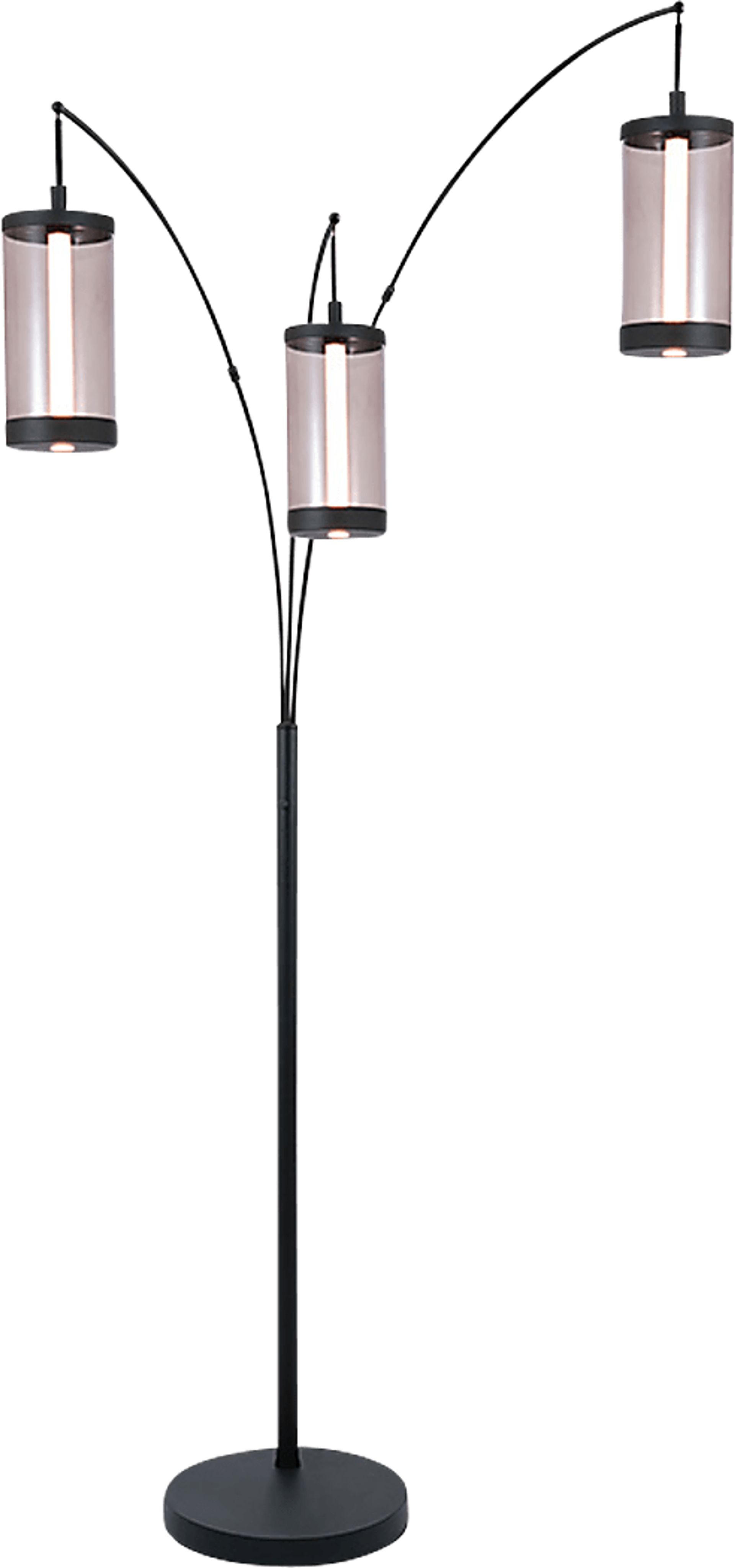 Petoskey Cove Black 3-Light Floor Lamp - Image 1