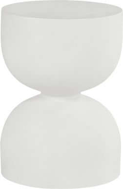 Petra White Outdoor End Table