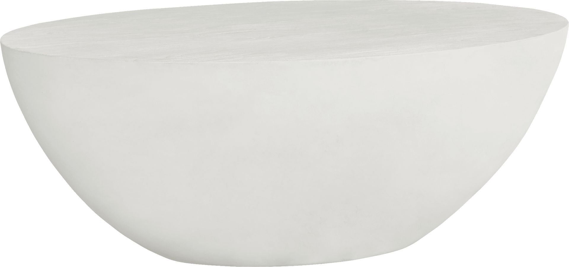 Petra White Oval Outdoor Cocktail Table - Image 1