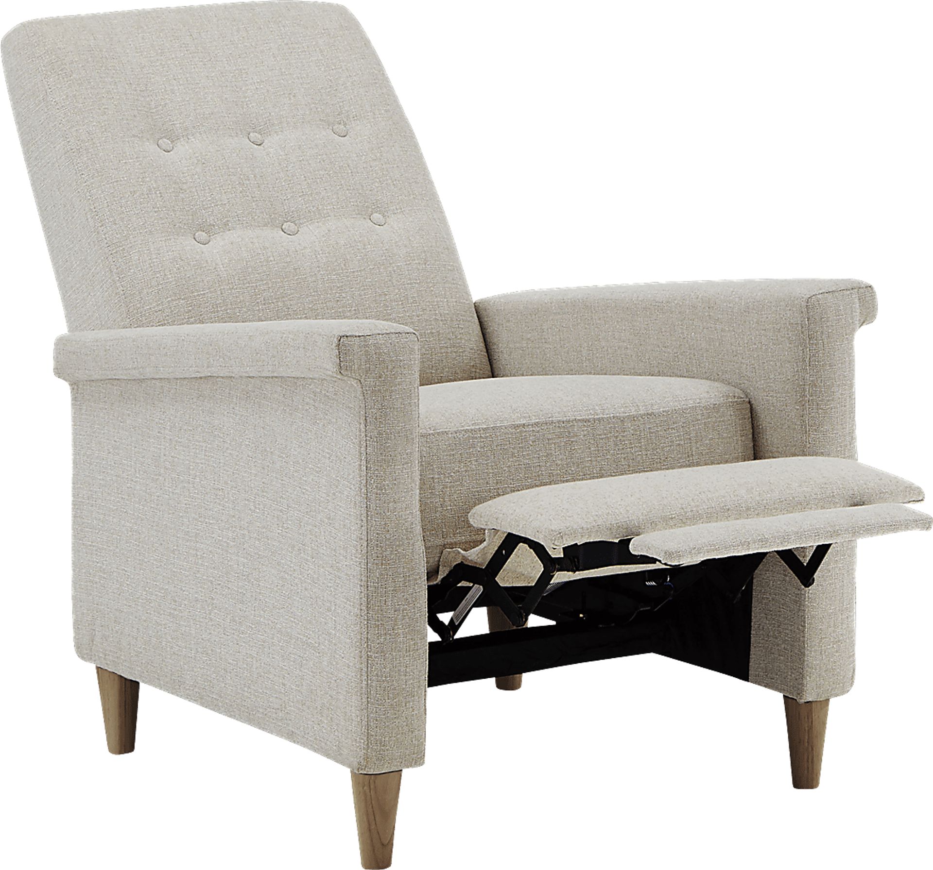 Petrelle Beige Pushback Recliner - Image 5