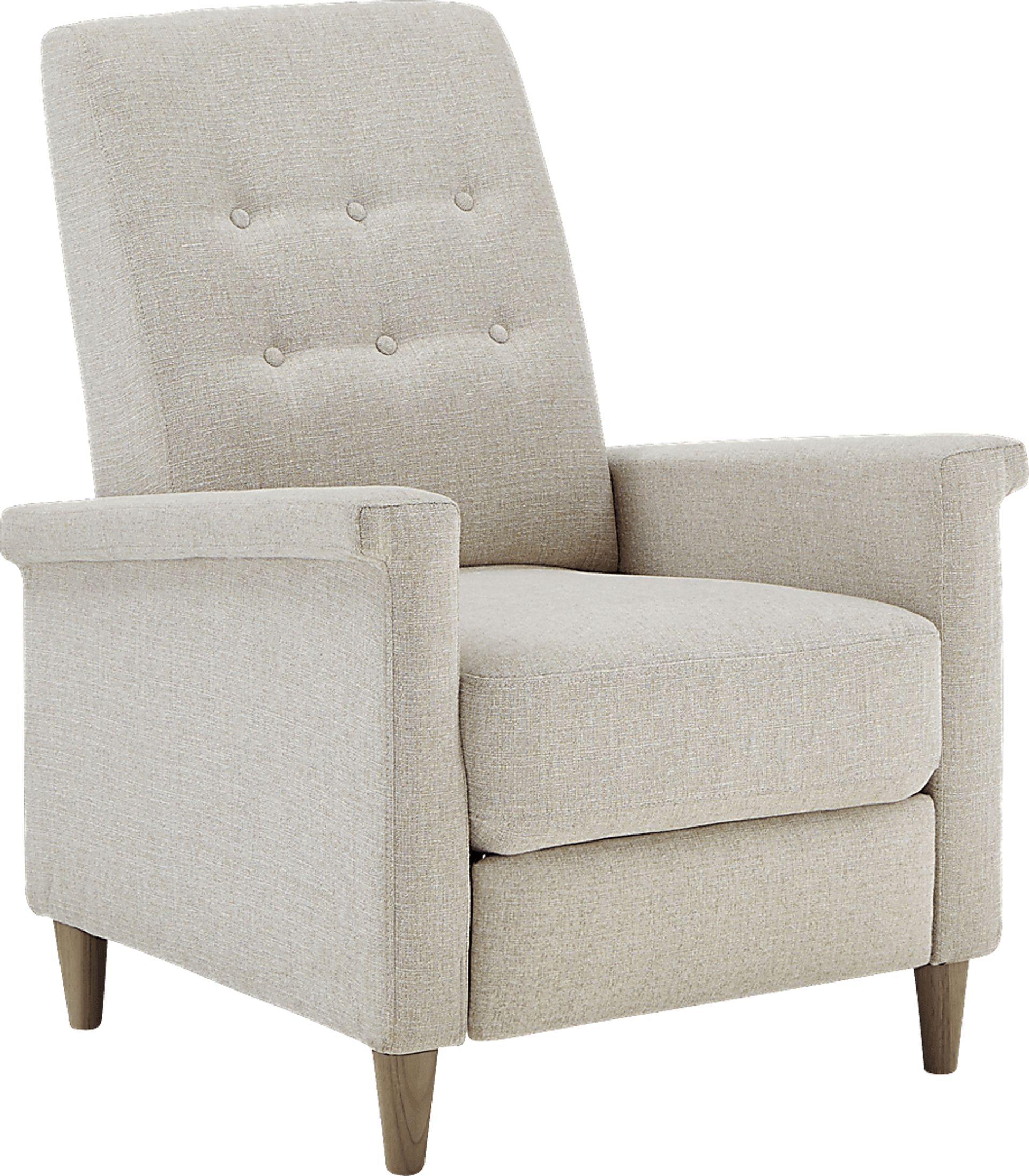 Petrelle Beige Pushback Recliner - Image 1