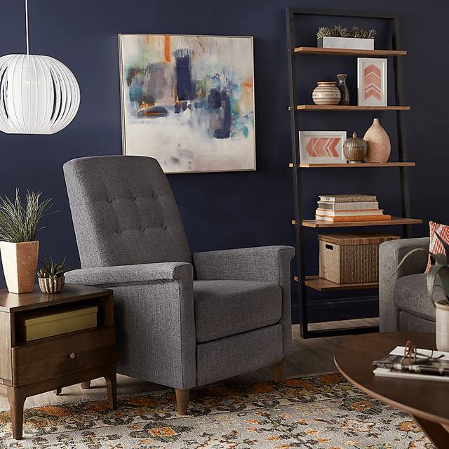 Petrelle Dark Gray Pushback Recliner - Thumbnail - Image 7