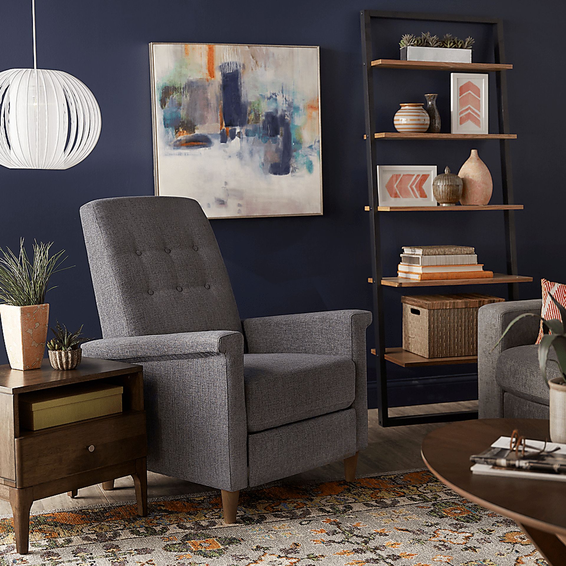Petrelle Dark Gray Pushback Recliner - Image 7