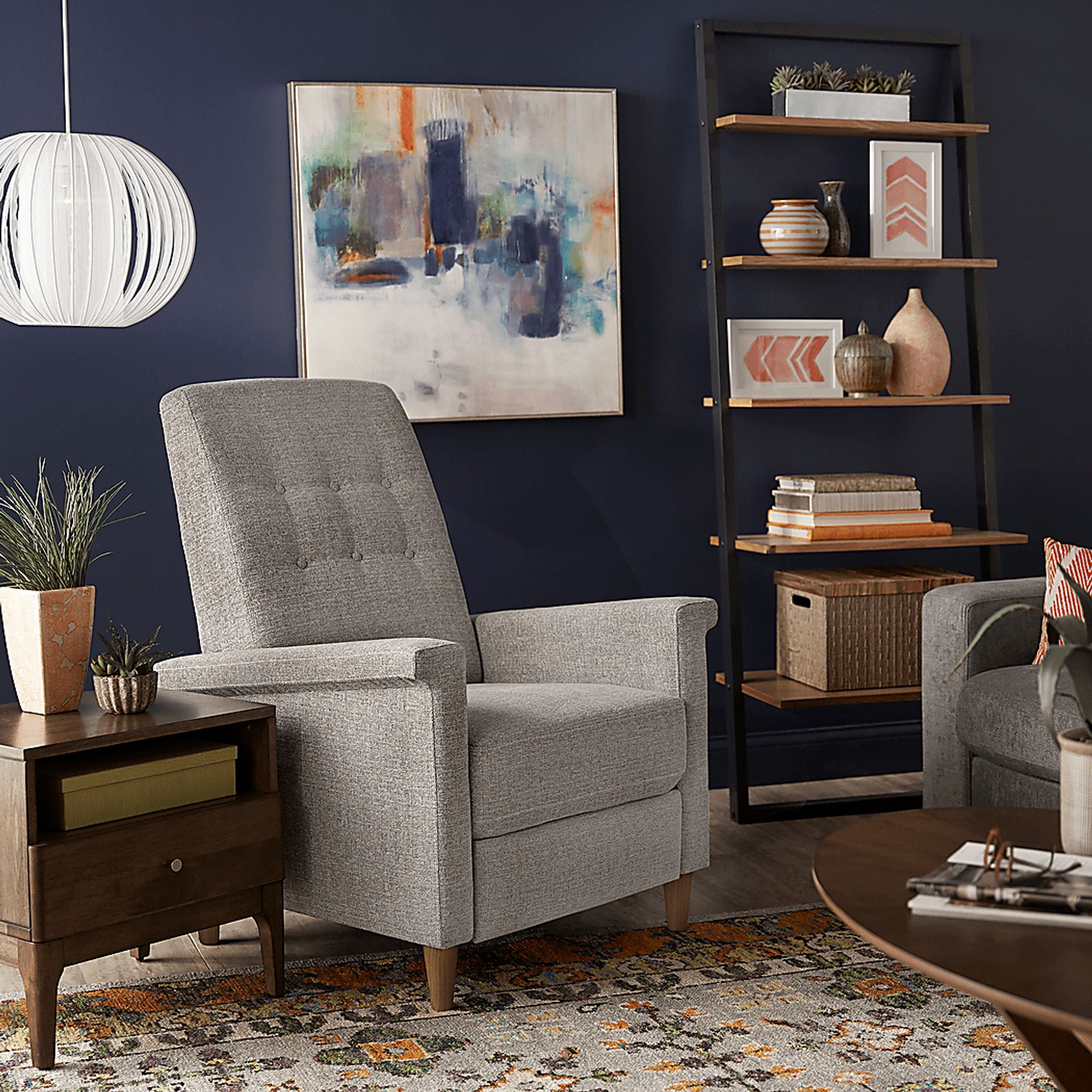 Petrelle Gray Pushback Recliner - Image 7