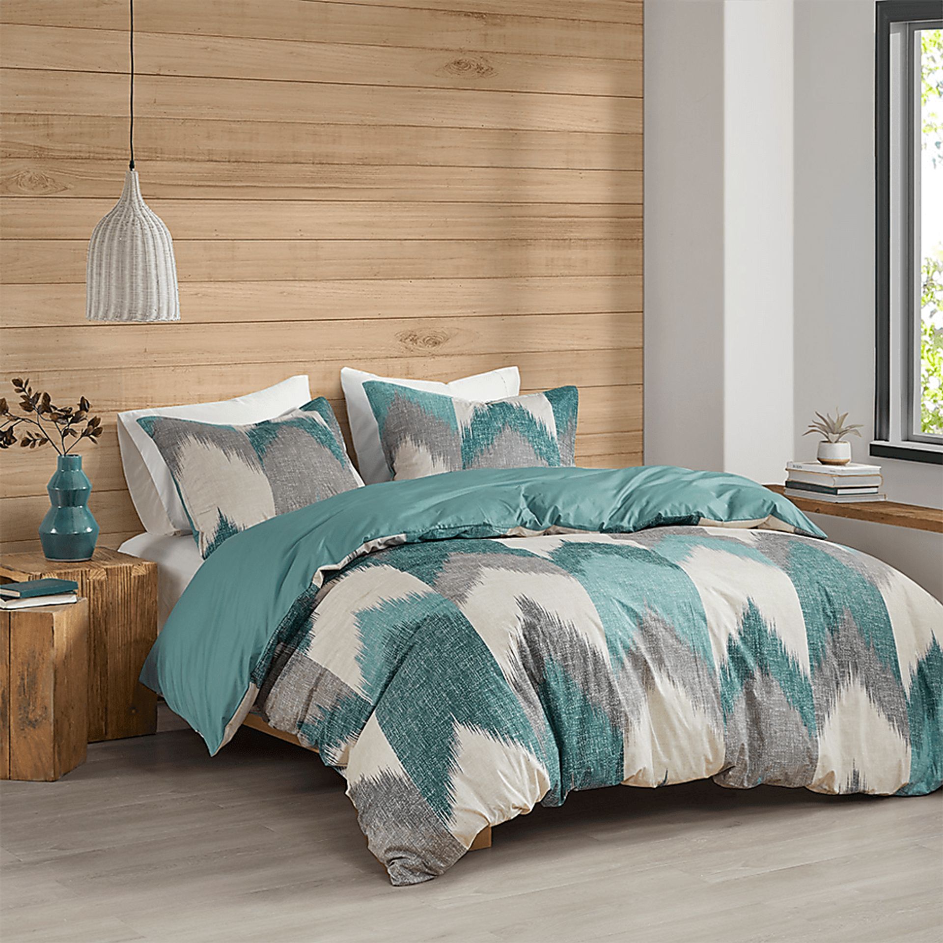 Petsire Blue 3 Pc Full/Queen Comforter Set - Image 1