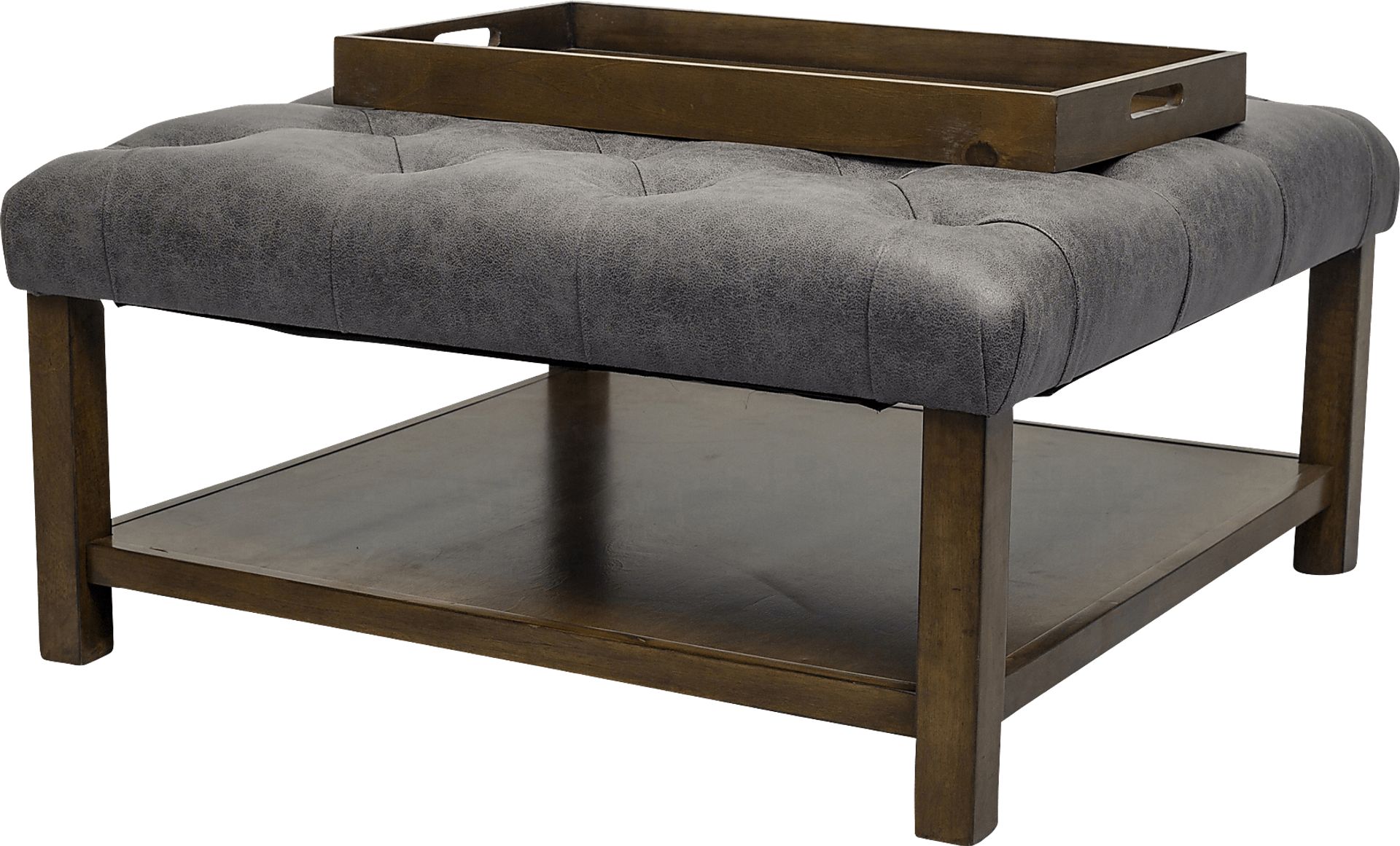 Pharlow Brown Cocktail Ottoman - Image 1