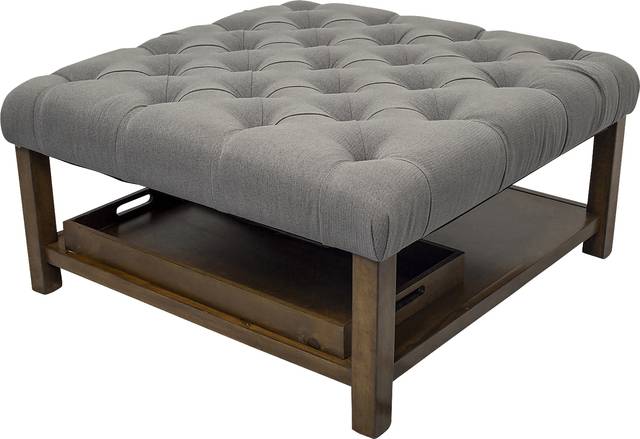 Pharlow Dark Gray Cocktail Ottoman - Thumbnail - Image 6