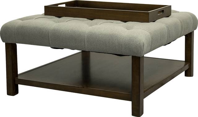 Pharlow Gray Cocktail Ottoman - Thumbnail - Image 2