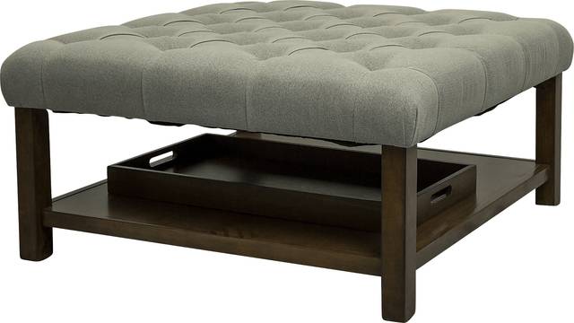 Pharlow Gray Cocktail Ottoman - Thumbnail - Image 1
