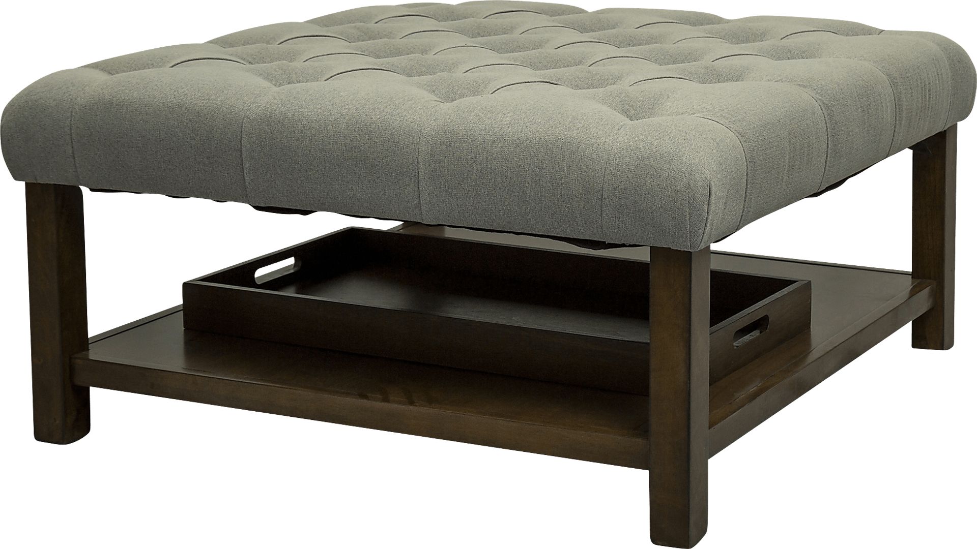 Pharlow Gray Cocktail Ottoman - Image 1
