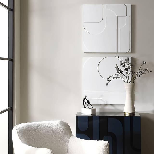 Pheelex White Wall Decor, Set of 2 - Thumbnail - Image 3