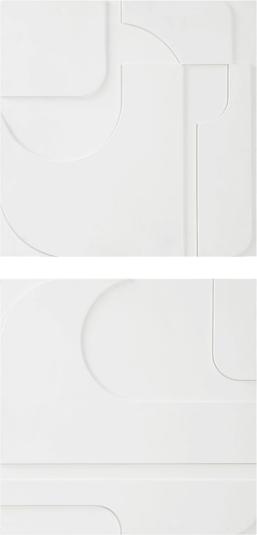 Pheelex White Wall Decor, Set of 2