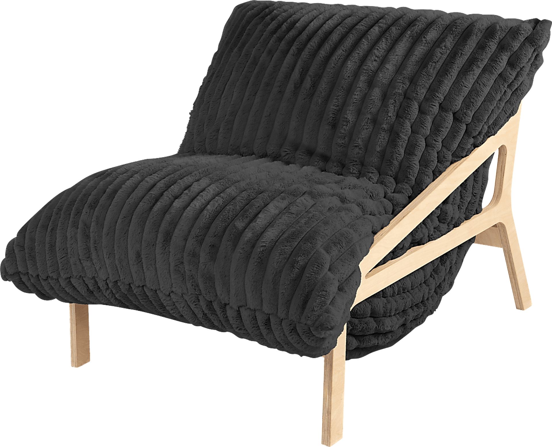 Pheosi I Black Bean Bag Accent Chair - Image 1