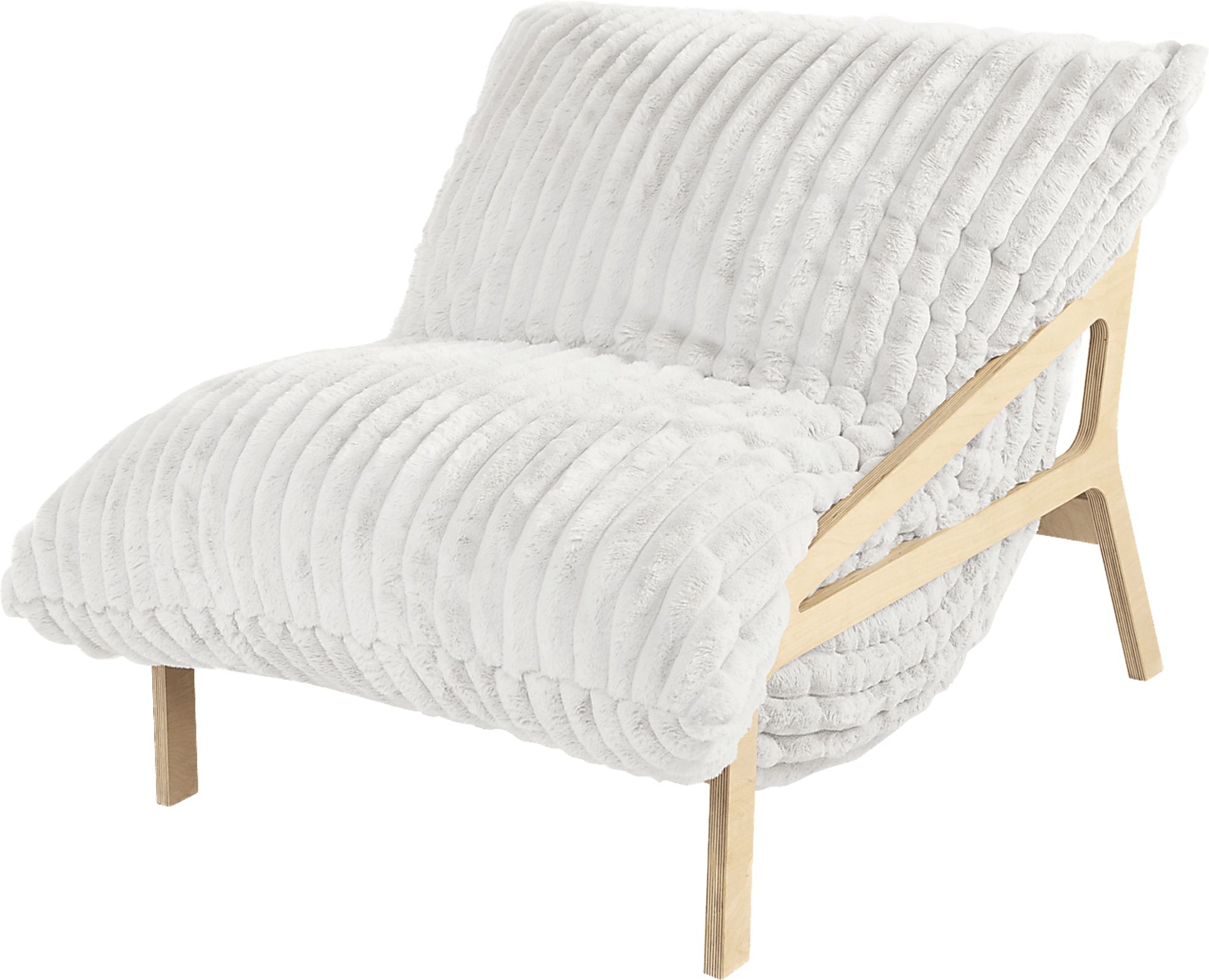 Pheosi I Ivory Bean Bag Accent Chair - Image 1