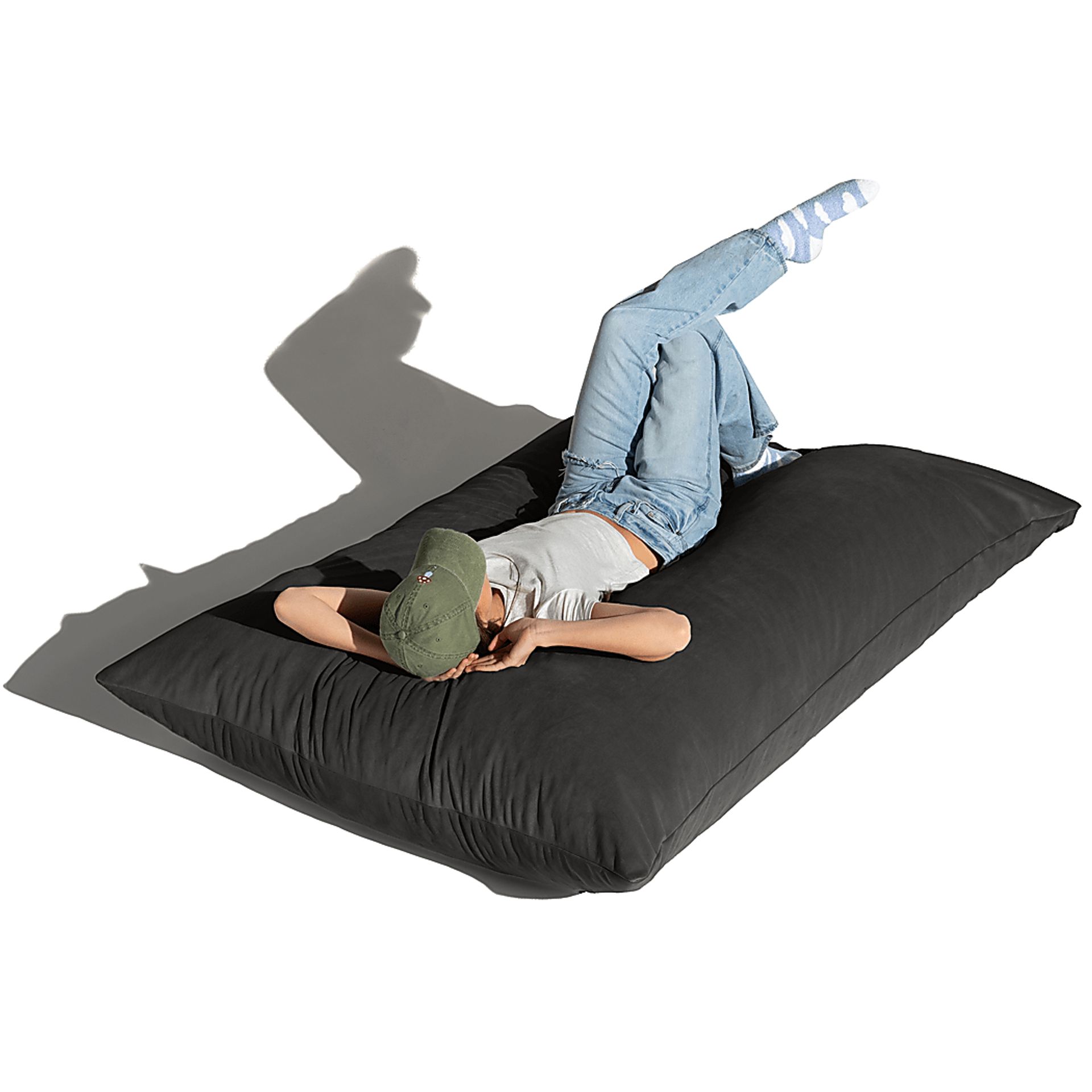 Pheosi II Black Bean Bag Accent Chair - Image 3