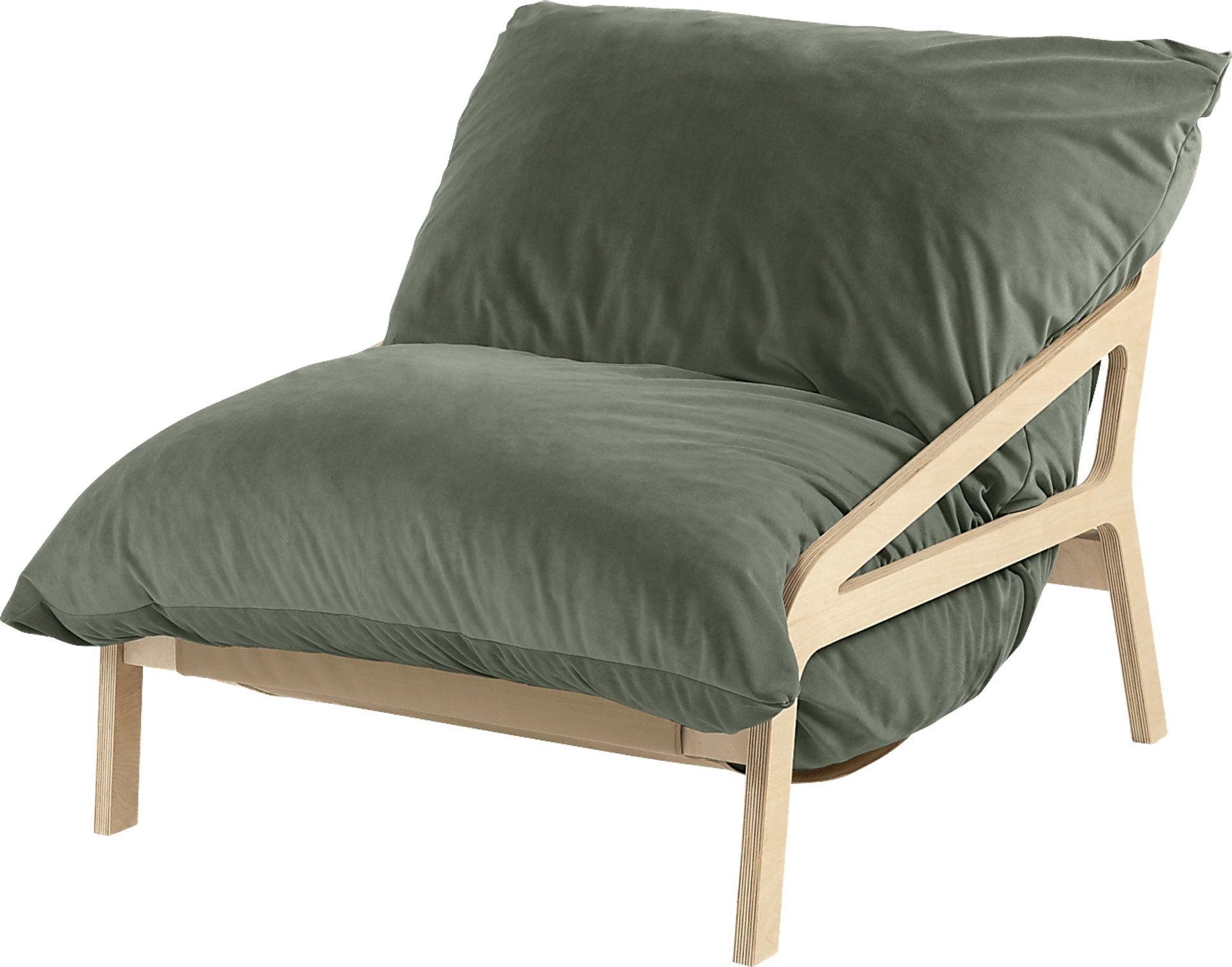 Pheosi II Green Bean Bag Accent Chair - Image 1