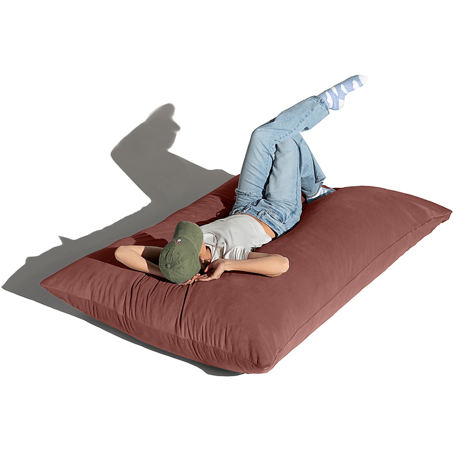 Pheosi II Mauve Bean Bag Accent Chair - Image 3