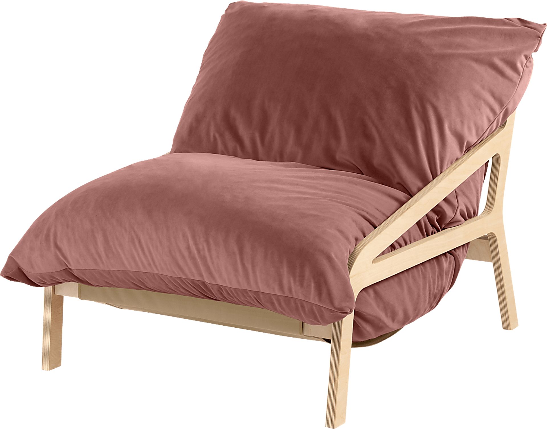 Pheosi II Mauve Bean Bag Accent Chair - Image 1
