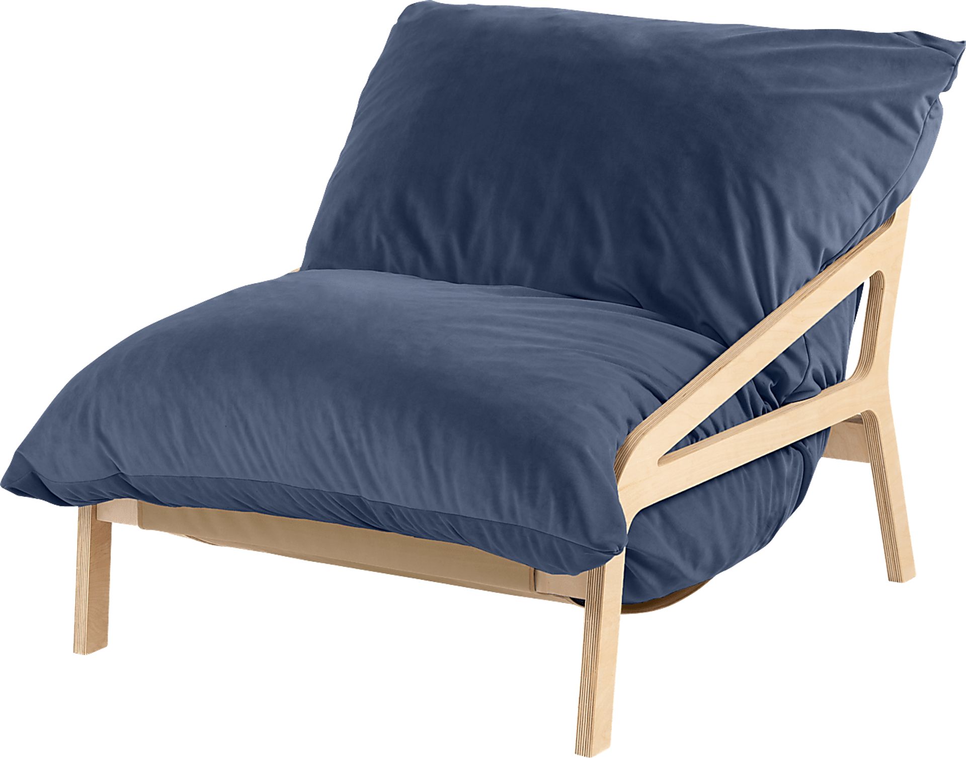 Pheosi II Navy Bean Bag Accent Chair - Image 1