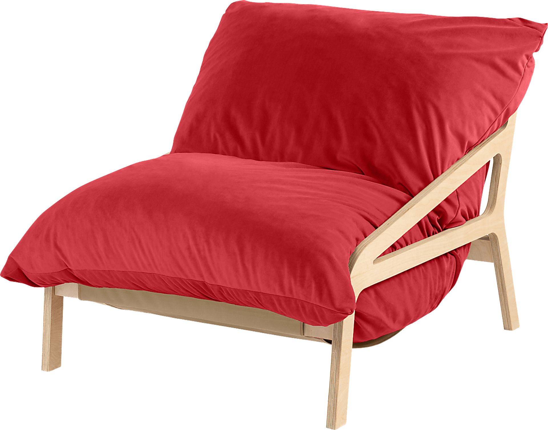 Pheosi II Red Bean Bag Accent Chair - Image 1