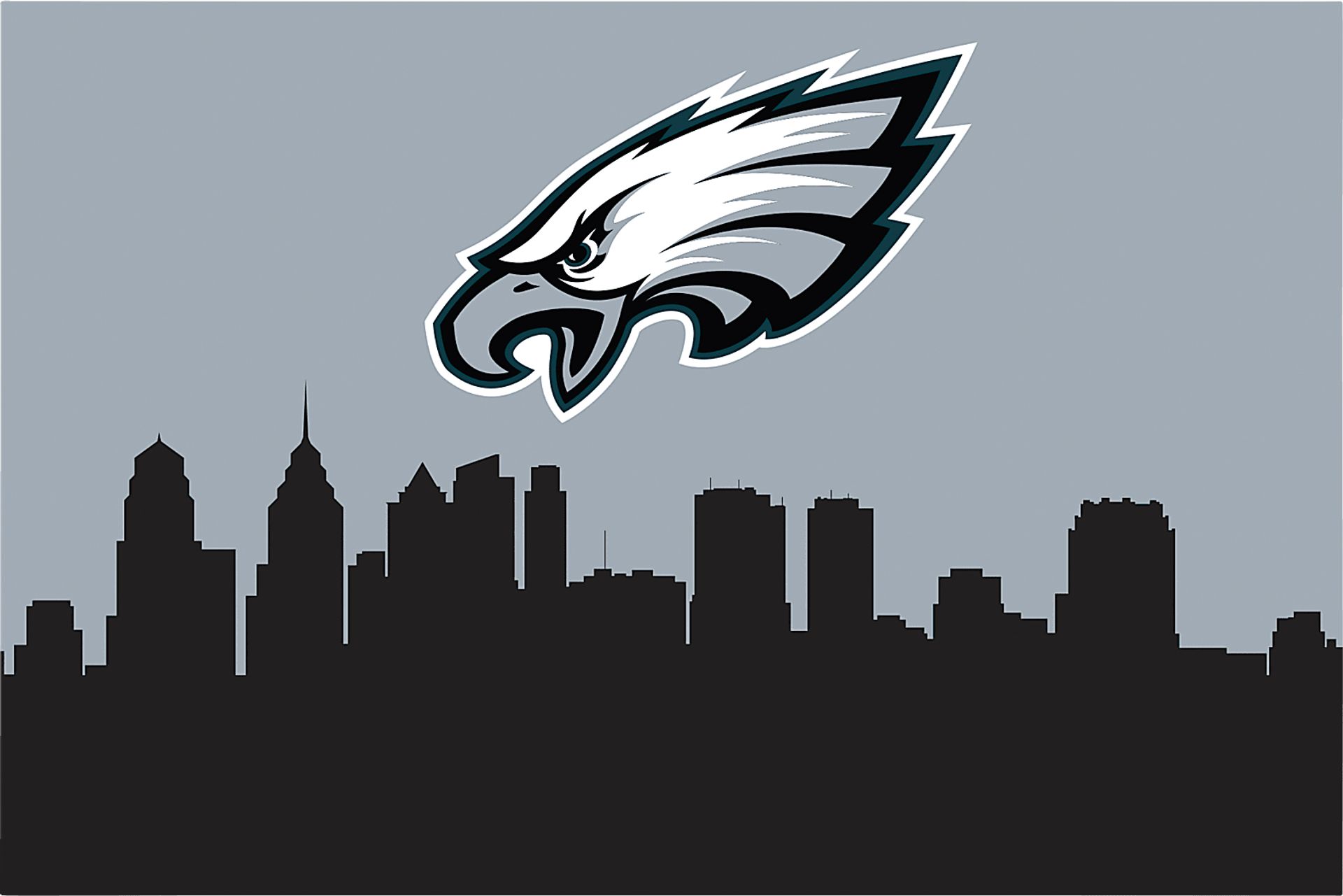 Philadelphia Eagles 2' x 3' Machine Washable Rug - Image 1