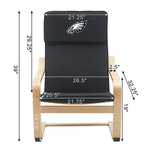 Philadelphia Eagles Black Accent Chair - Thumbnail - Image 5