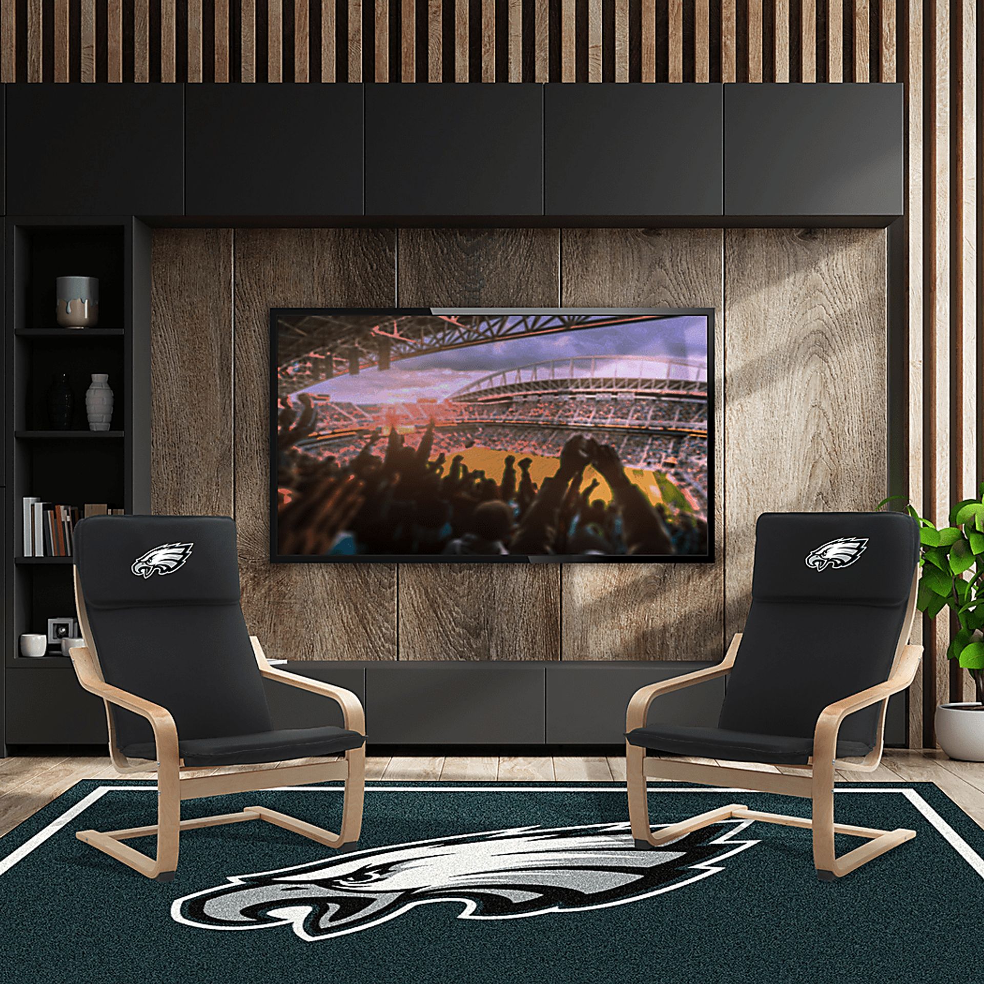 Philadelphia Eagles Black Accent Chair - Image 6