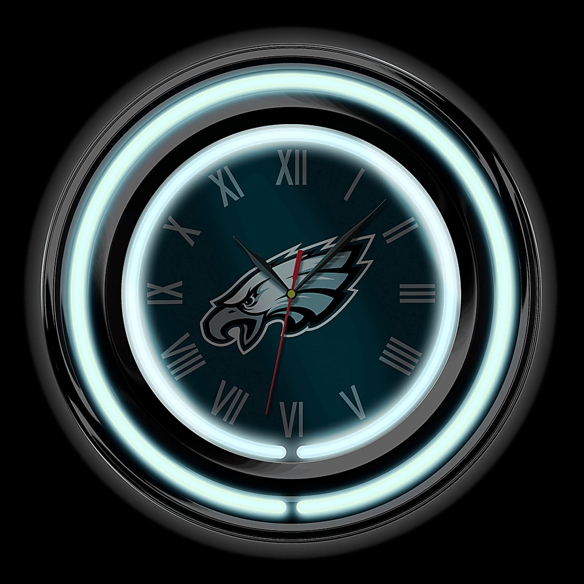 Philadelphia Eagles Green Neon Wall Clock - Image 3
