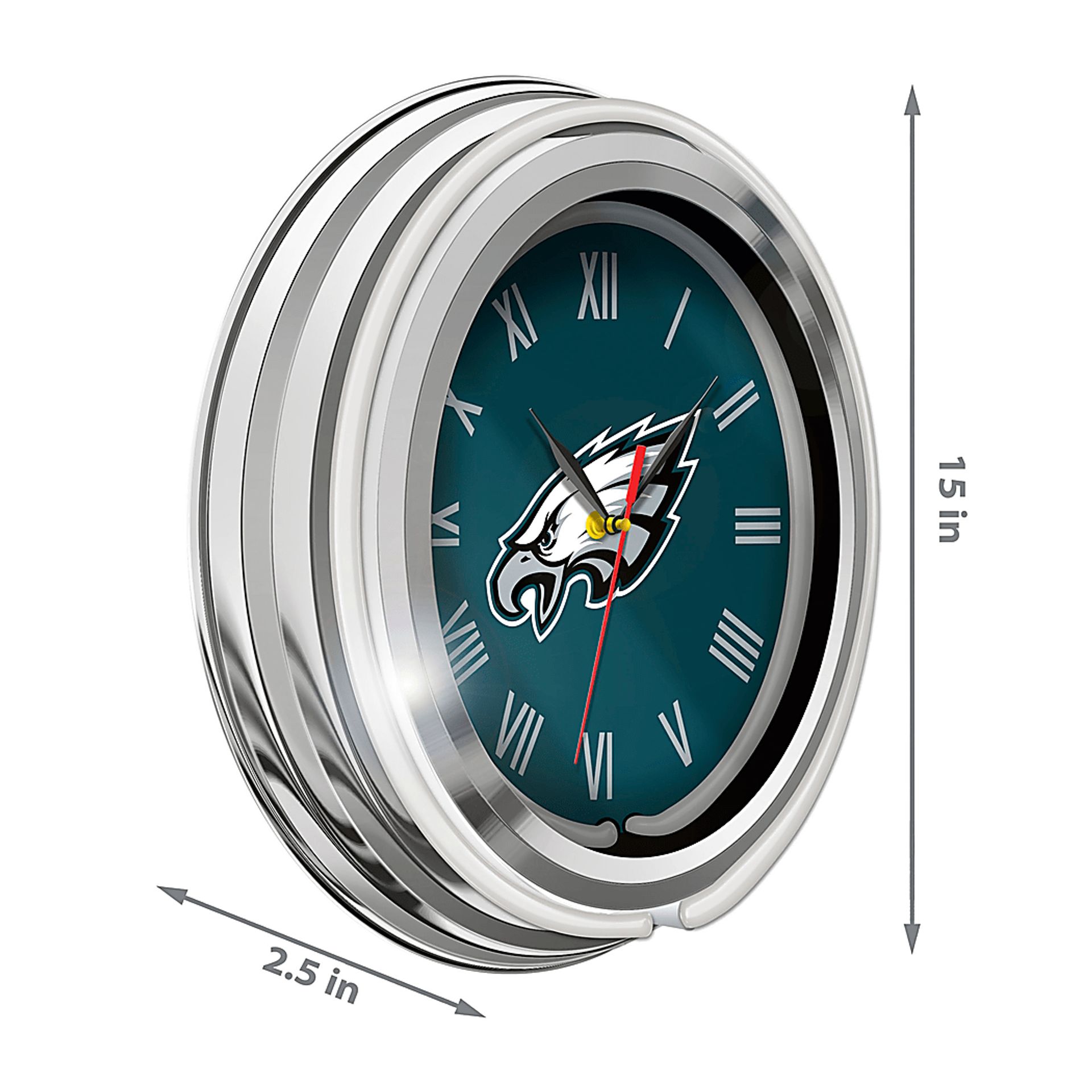 Philadelphia Eagles Green Neon Wall Clock - Image 4