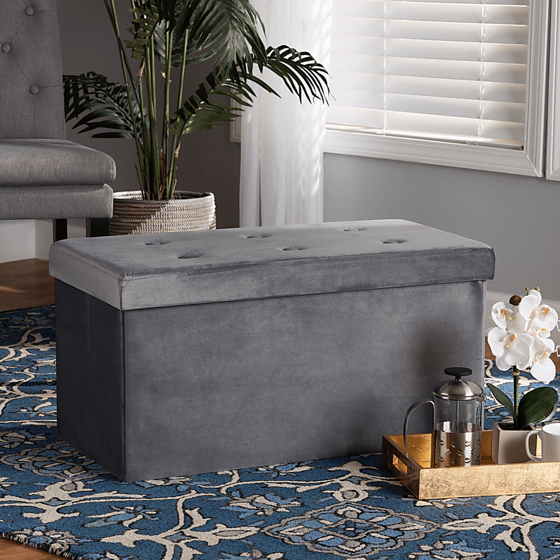 Philox Charcoal Ottoman - Image 6