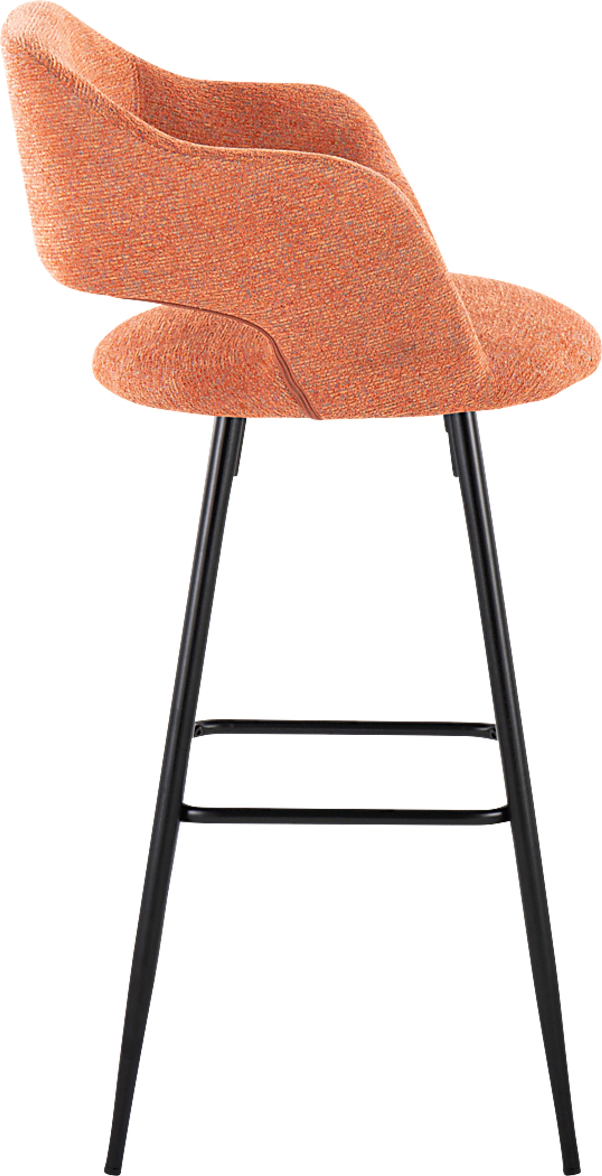 Phinizy Orange Barstool, Set of 2 - Image 4
