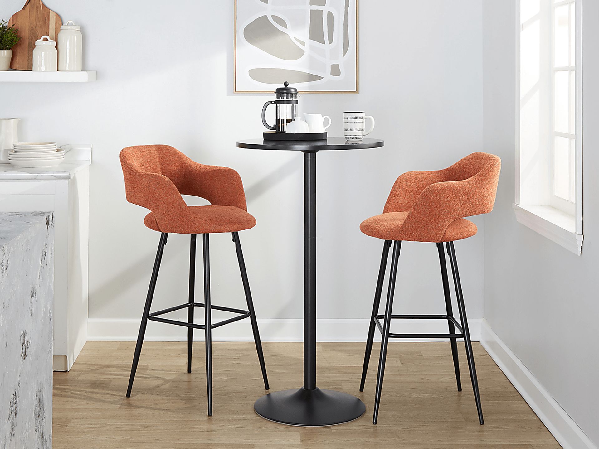 Phinizy Orange Barstool, Set of 2 - Image 9