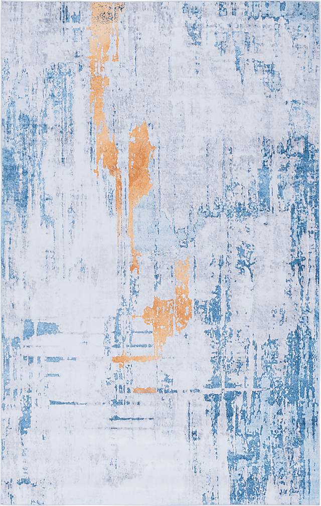 Phirzal Gray/Blue 8' x 10' Rug - Thumbnail - Image 1