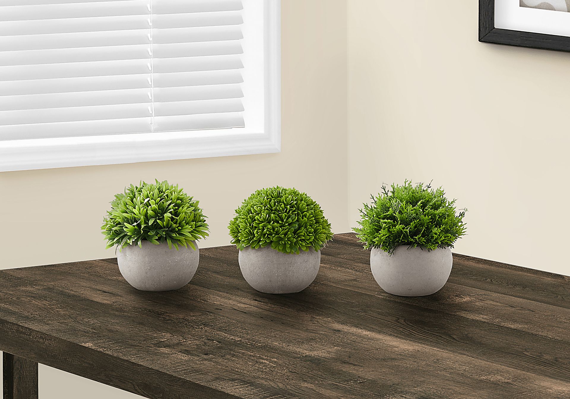 Phister Green Artificial Succulent Plant, Set of 3 - Image 2